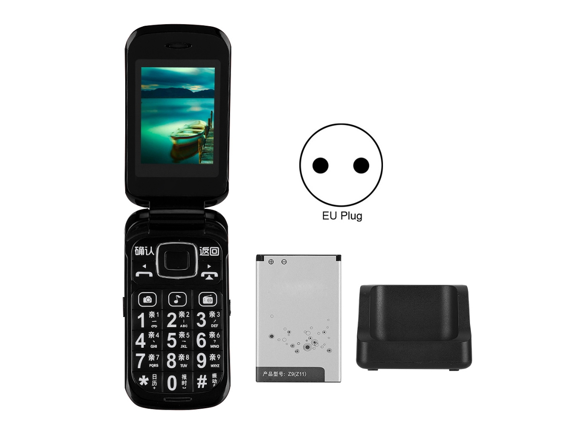 Telefone Móvel de Duplo Ecrã Flip LAXISCREED para Idosos