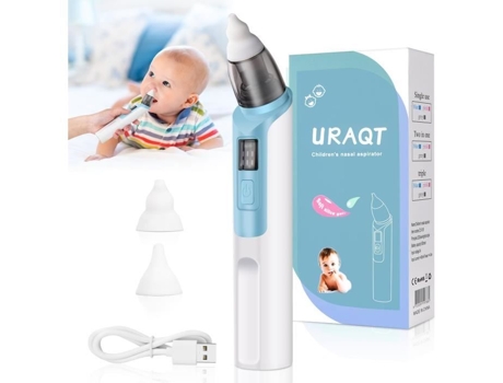 Aspirador Nasal Elétrico Para Bebê, 2 Pontas De Silicone Macias, 6 Velocidades Aspirador Elétrico De Nariz Para Bebê, Azul Ritonda