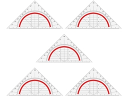Lurelia Régua Transparente Multifuncional Resistente 11 Cm 5 X 11 Cm Plástico Para Desenho Técnico E Geometria