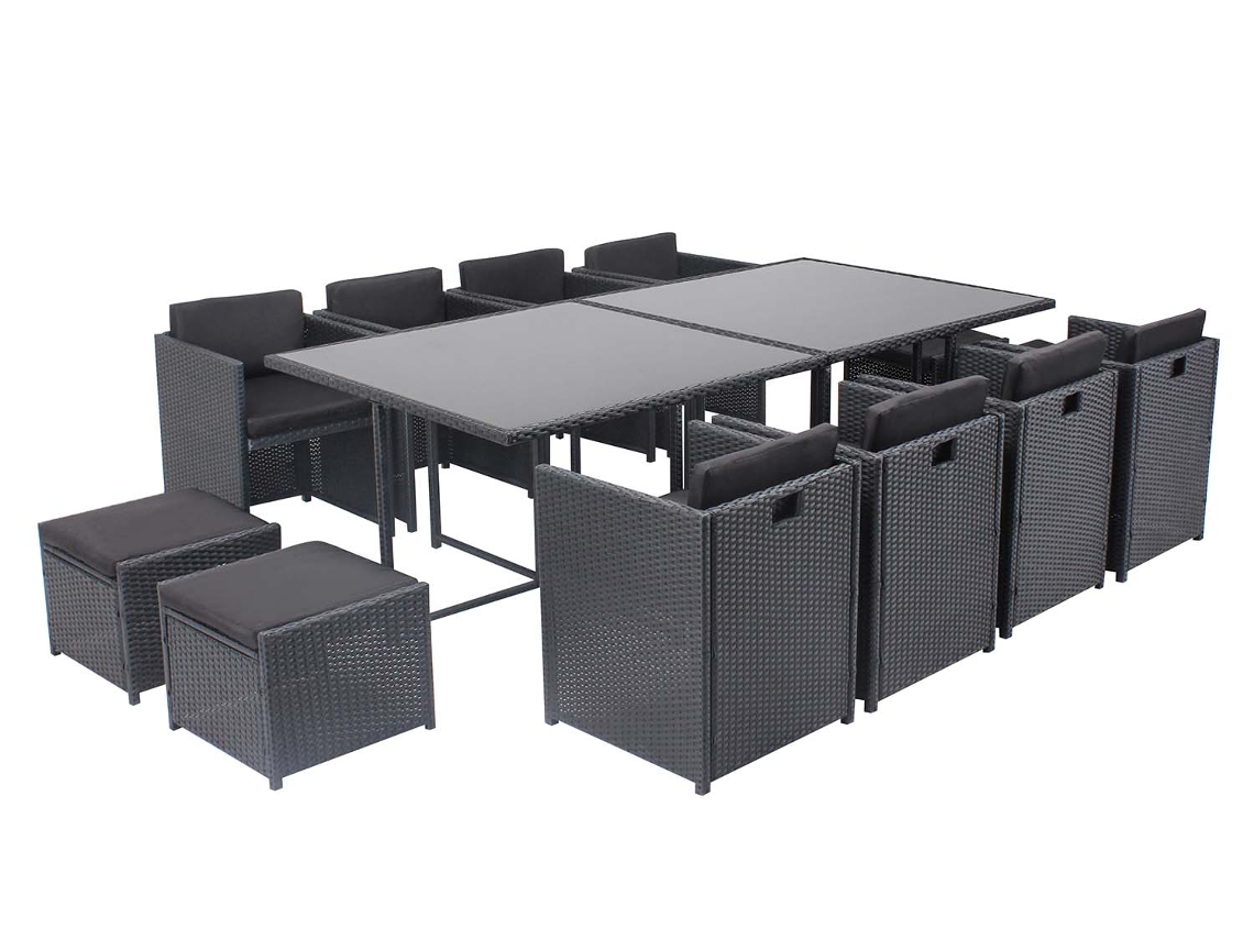Conjunto de Jantar CONCEPT U Miami (Preto - Resina - 235x115x73 cm)