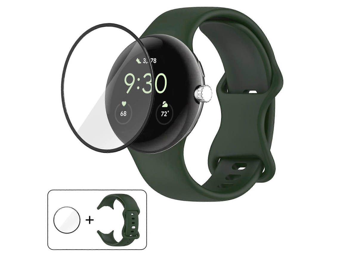 Pulseira De Silicone Com Fecho Borboleta E Película Curva 3d.