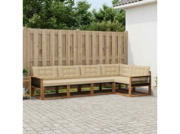 Vidaxl Conjunto De Sofás Para Exterior 5 Pcs Natural E Bege