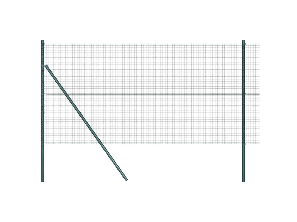 Conjunto 1 Poste De Cerca Vidaxl Verde Aço (25 X 1 M)