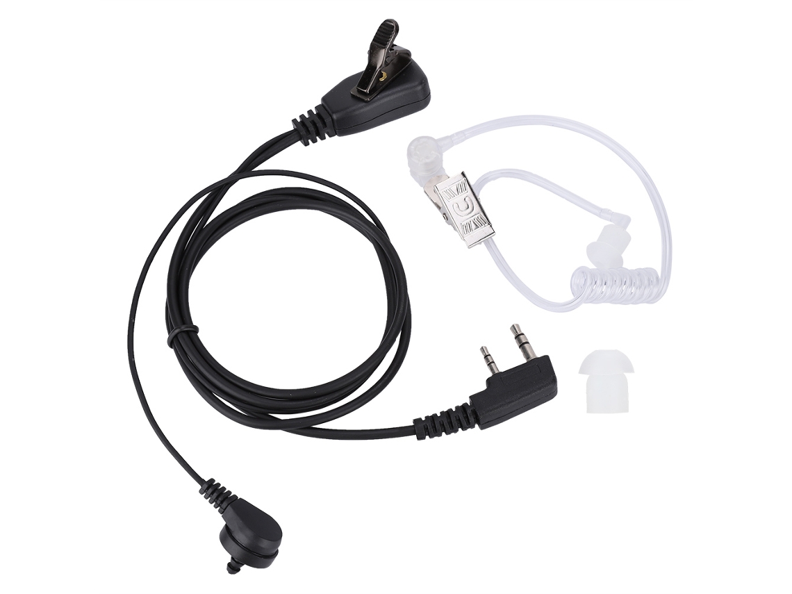 Aetheria auricular com Tubo Acústico para Walkie Talkie Baofeng Uv 5r Bf 888s Kenwood Tk3107