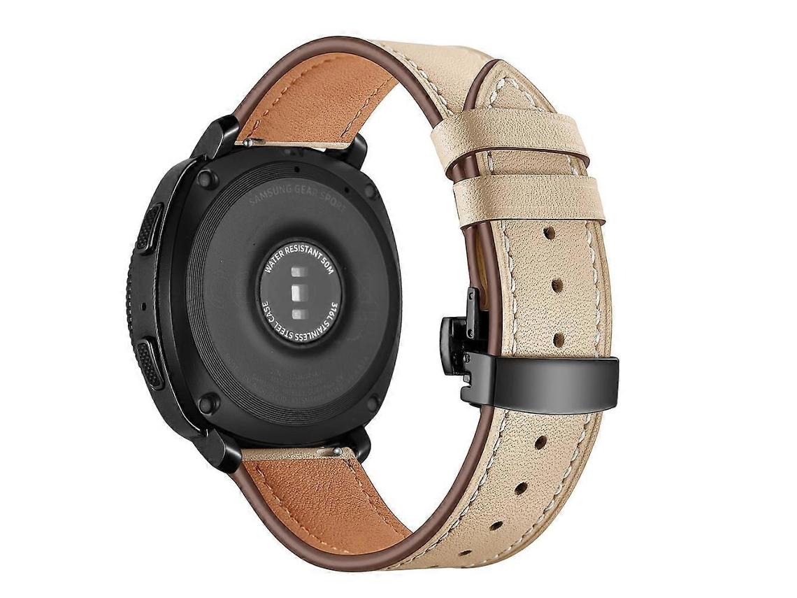 Pulseira De Couro Preta Com Fecho Borboleta De 22 Mm Para Huawei Watch Gt2e / Gt2 46 Mm (preta)