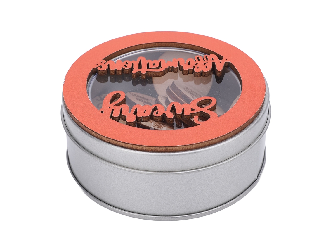 Baok-22 Peças De Mini Discos De Afirmações Sweary Divertidas Decorativas De Madeira Para Amigos E Família Laranja