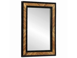 Vidaxl Espelho De Parede Retangular Preto E Marrom 70 X 2 X 70 Cm