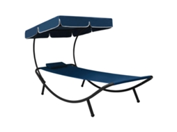 Sun Lounger, Sun Loungers Vidaxl Azul Tecido (200 X 90 X 112 Cm)