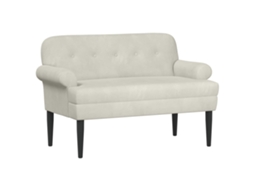 Conjunto 1 Sofá De Dois Lugares Vidaxl Creme Veludo (120 X 66 X 78 Cm)