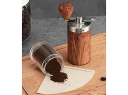 Moedor De Café Manual Aço Inoxidável, Madeira, Portátil, Para Espresso, Prensa Francesa E Café Coado, Uso Em Casa E Viagens
