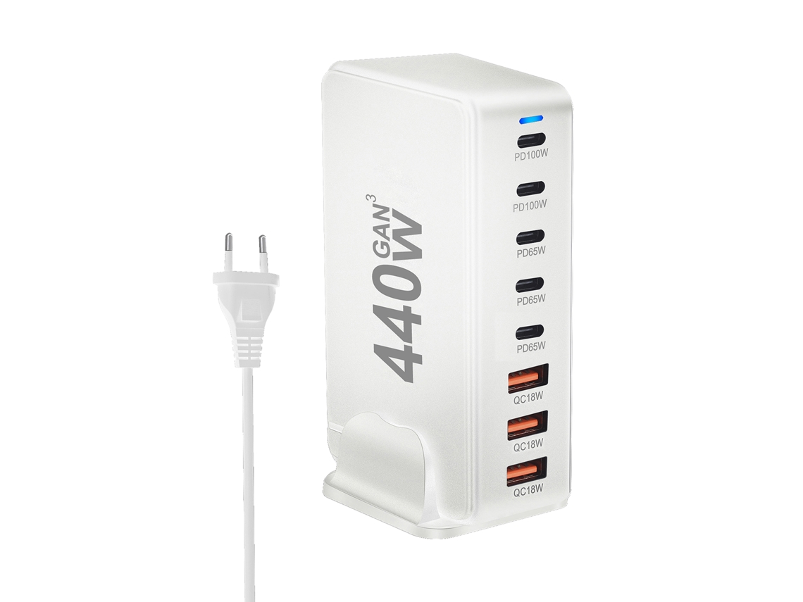 Estação de Carregamento Hub 8 Portas USB-C com 440W e Fast Charging | S/MARCA