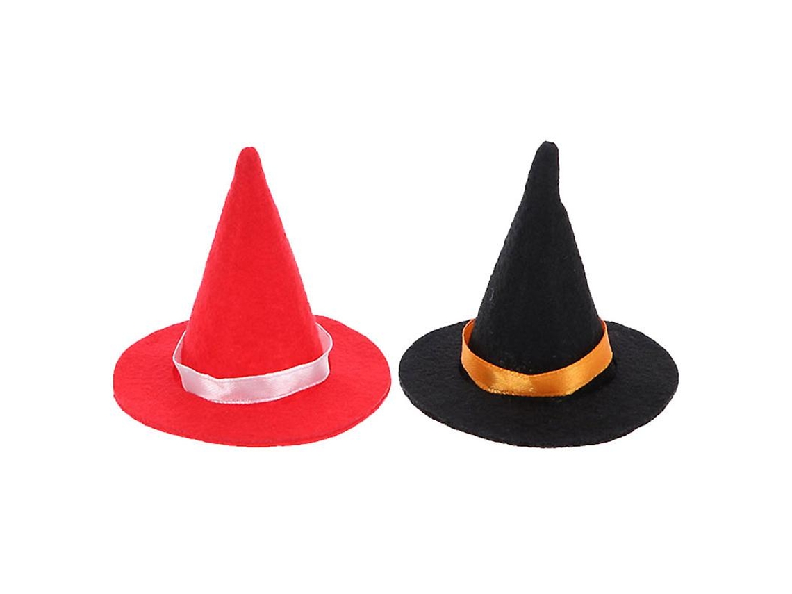 4 Peças de Mini Chapéus de Bruxa para Decorações de Halloween ALLINLESS