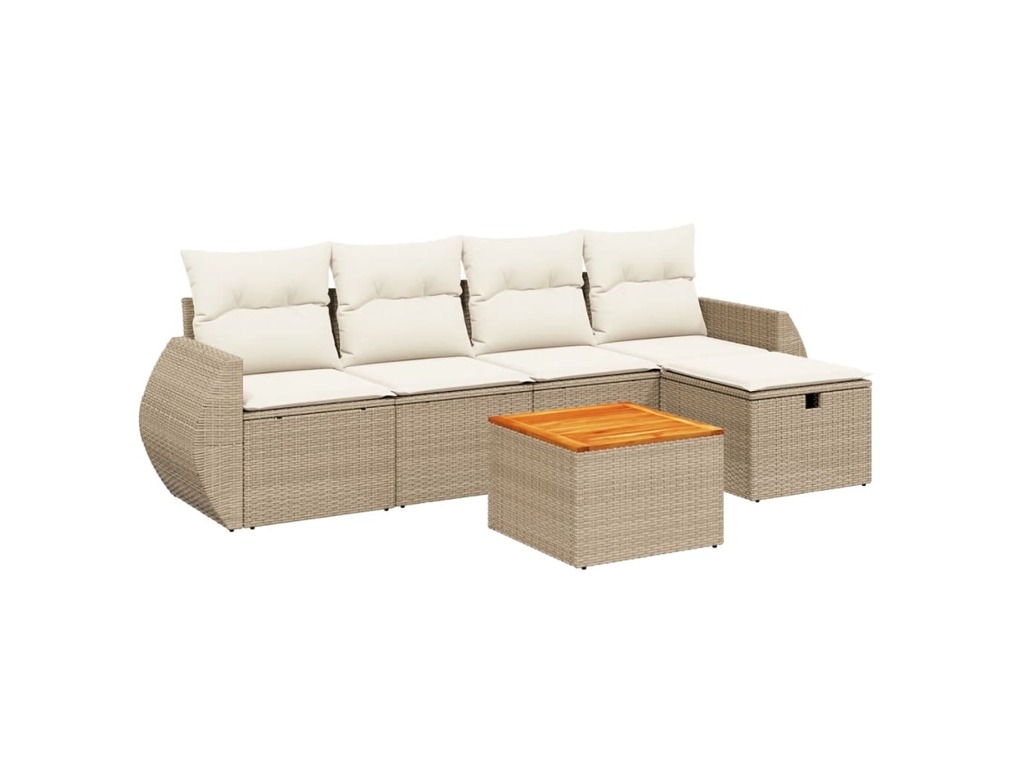 Garden Sofa Set, Garden Sofa Sets Vidaxl Bege Rattan / Vime (n/a)
