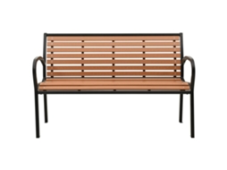 Maison Exclusive - Banco De Jardim 116 Cm Aço E Wpc Preto E Castanho