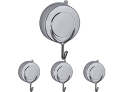 Ganchos de Sucção Nova Line, Removíveis, para Cozinha e Banheiro, 4pcs, Sem Furo, Suporta até 8kg | S/MARCA
