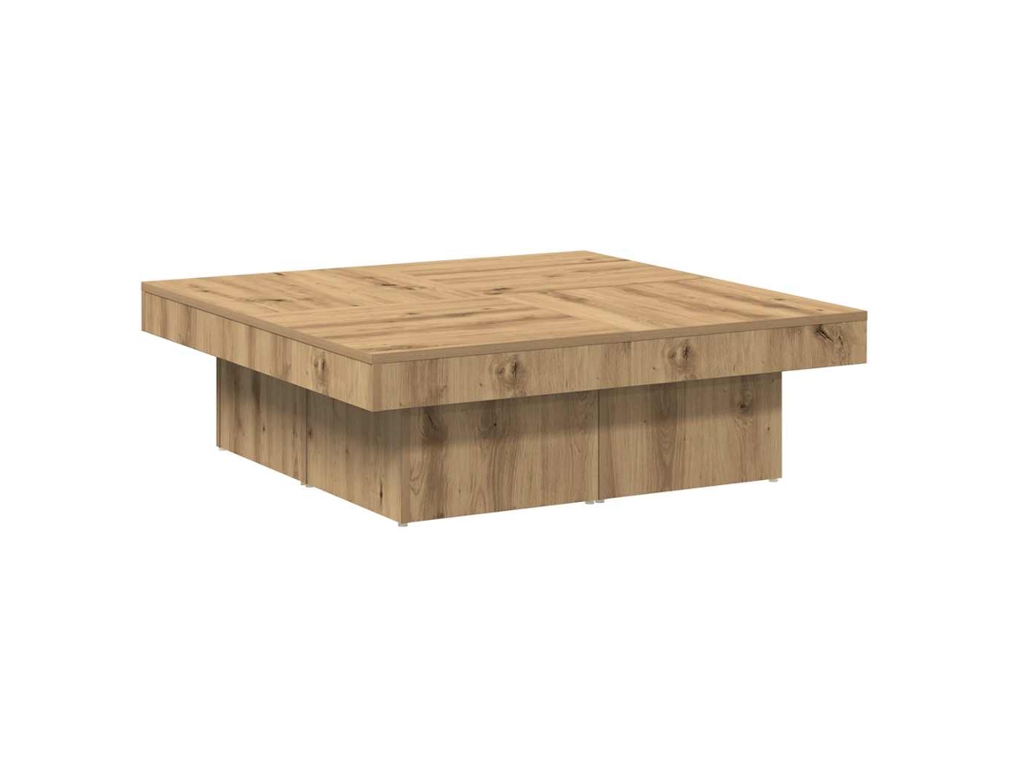 Mesa de Centro 90x90x28 cm Derivados Madeira Carvalho Castanho MAISON EXCLUSIVE