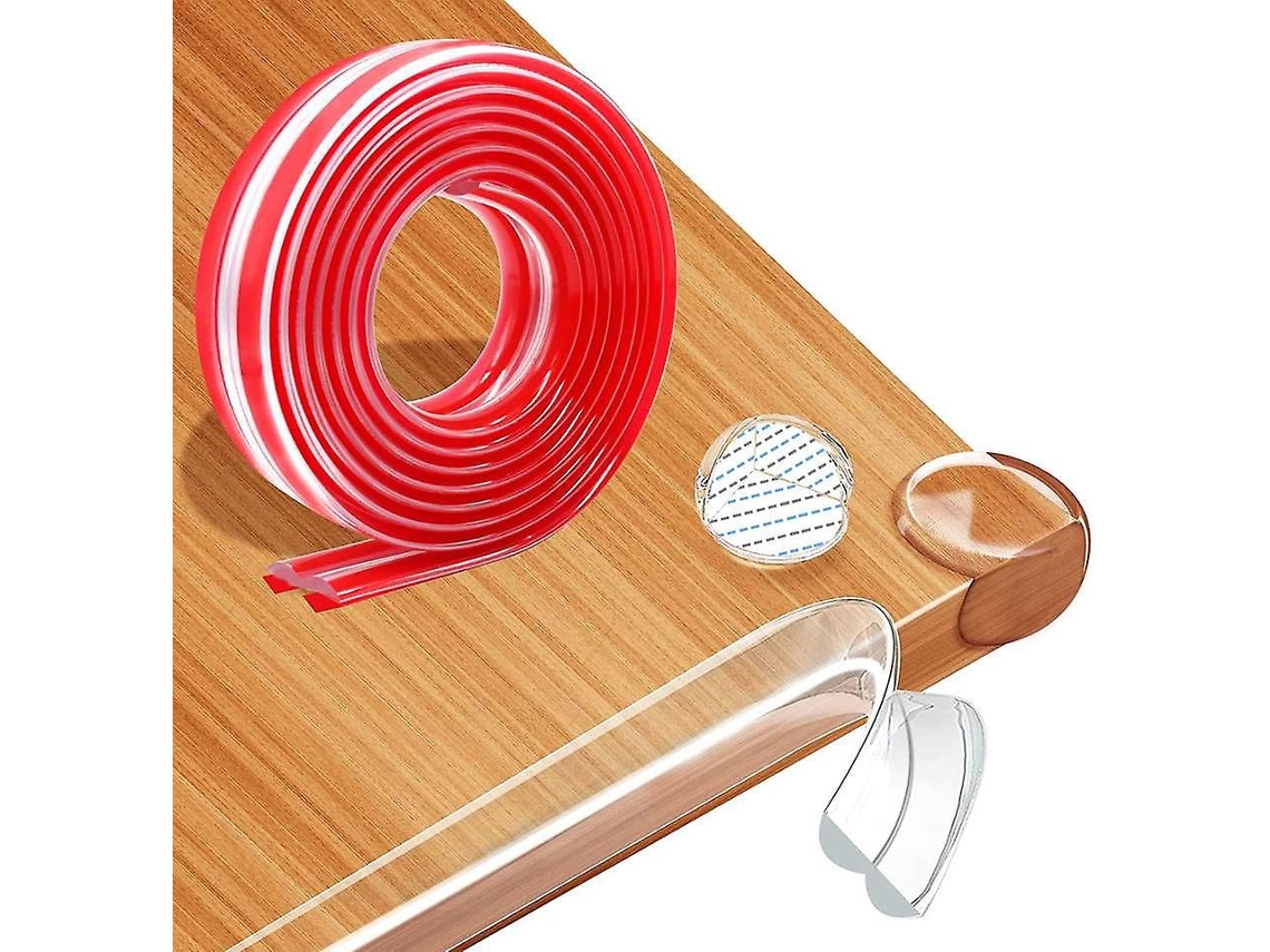 Kit De Proteção De Canto 10mm X 3m Com 4 Faixas De Borda Transparentes Para Segurança Infantil Brilvibera