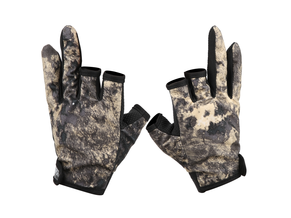 Luvas camuflagem de 3 dedos, para pesca, S/MARCA