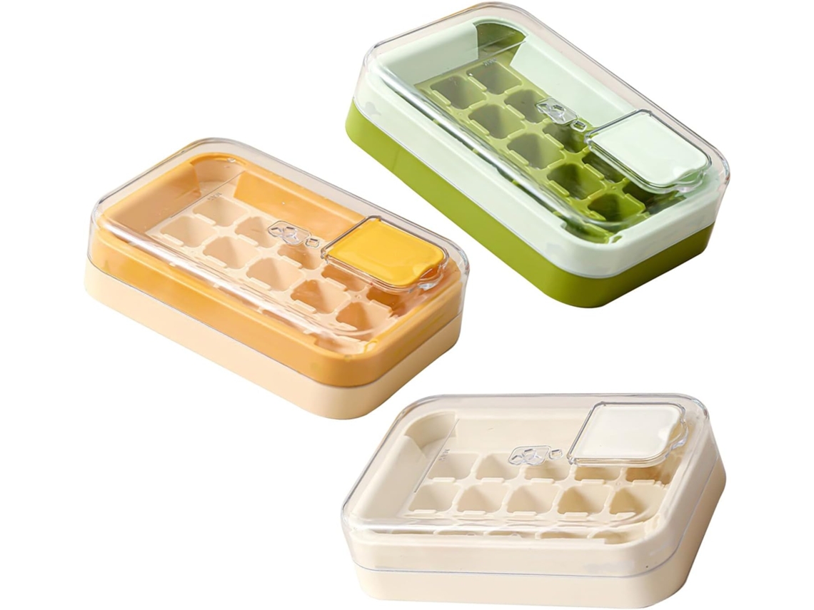 Forma Gelo Com Tampa, Mol Para Cubos Gelo, Forma Quadrada Com 15 Compartimentos, Fácil