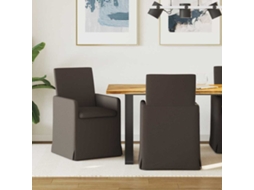 Vidaxl Cadeiras De Jantar 2 Pcs Cinzento Escuro 57 X 67 X 95 Cm Linho