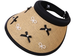 Chapéu Feminino De Aba Larga E Aba Larga, Chapéu Ajustável Para Atividades Ao Ar Livre, Chapéu De Sol Com Laço
