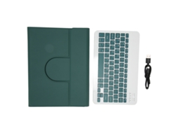 Aetheria capa com Teclado Bluetooth e Suporte para Lápis para Ios Tablet 10,2" 7ª/8ª/9ª Geração Verde