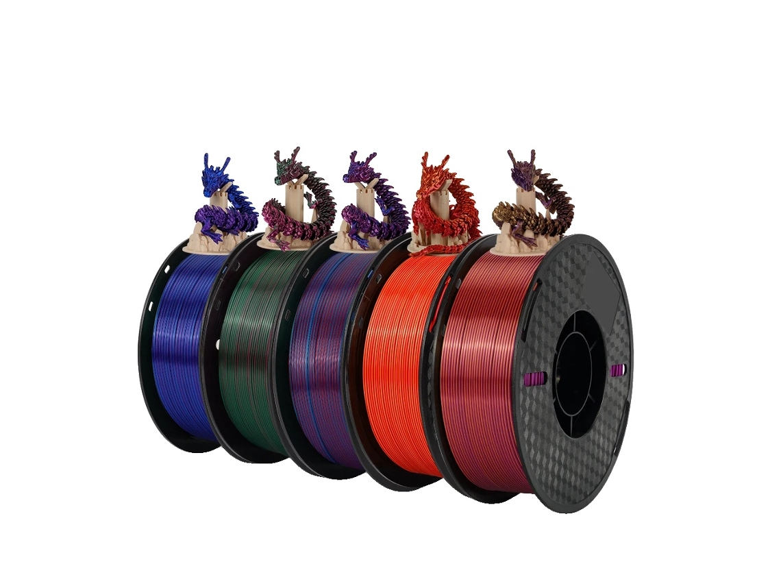 Filamento Para Impressora 3d, Material De Seda, Capacidade De Transiã§ã£o De Cores, Mistura De Seda Dupla C Oem