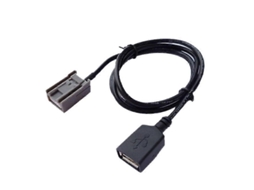 Adaptador de Cabo Usb Aux para Jazz Accord Odyssey 2008 2013, Extensão, 100cm, Preto, Abs S/MARCA