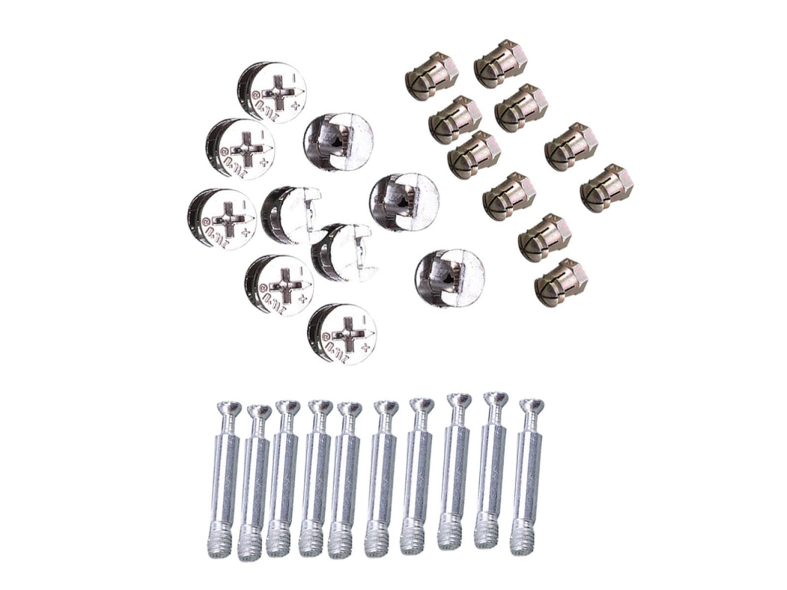 Conjunto Heallily Com 24 Pinos De Conexão Para Móveis Em Liga Alumínio E Ferro, Com Fixação Por Rosca E Função