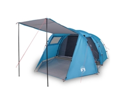 Tenda de campismo para 4 pessoas VIDAXL tecido opaco impermeável azul