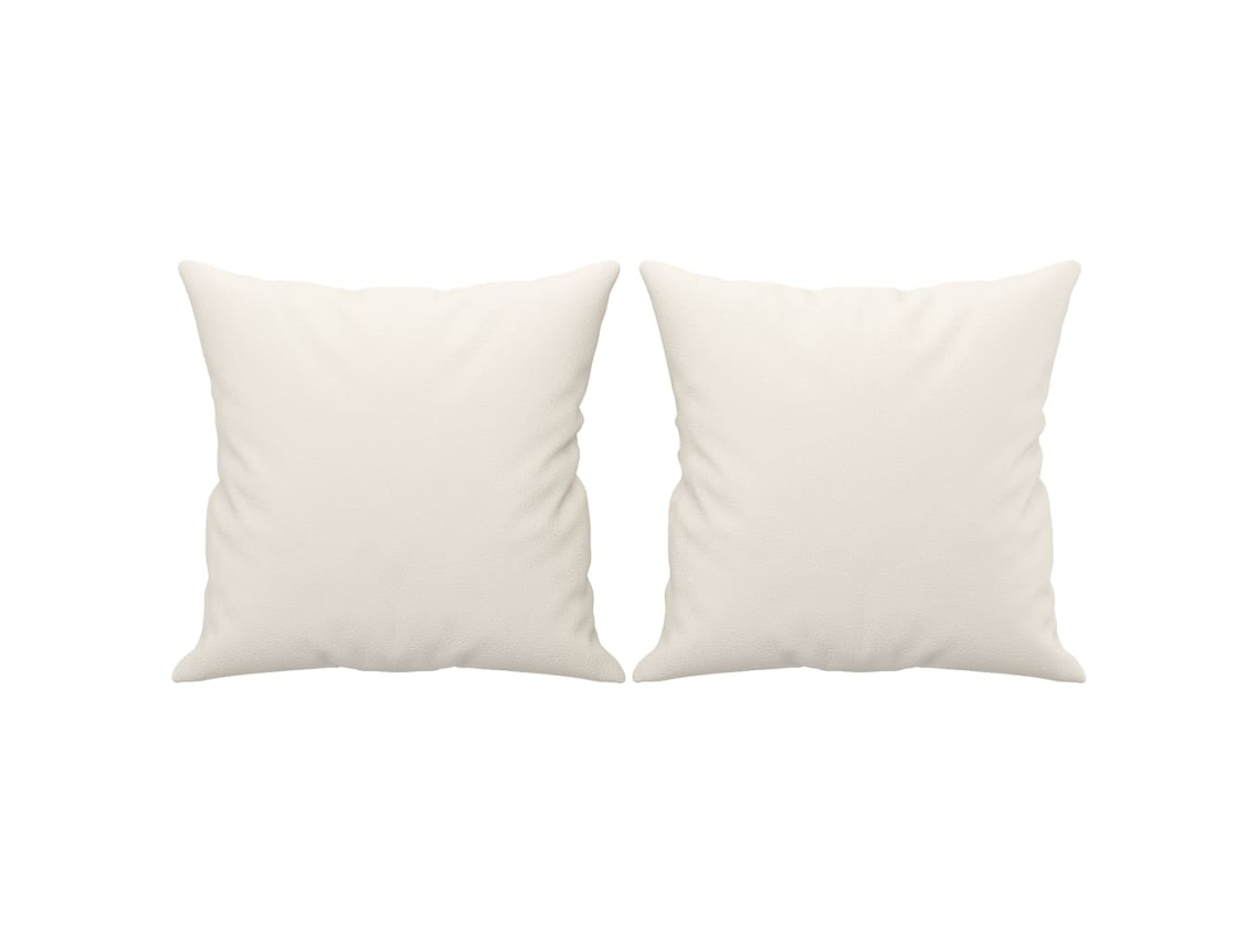 Throw Pillow, Throw Pillows Vidaxl Creme Couro Artificial (n/a)