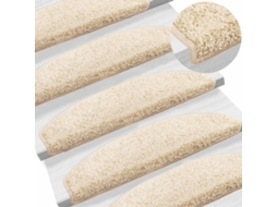 Tapetes Adesivos para Escadas Semicircular 15 Pcs Marrom Claro MAISON EXCLUSIVE