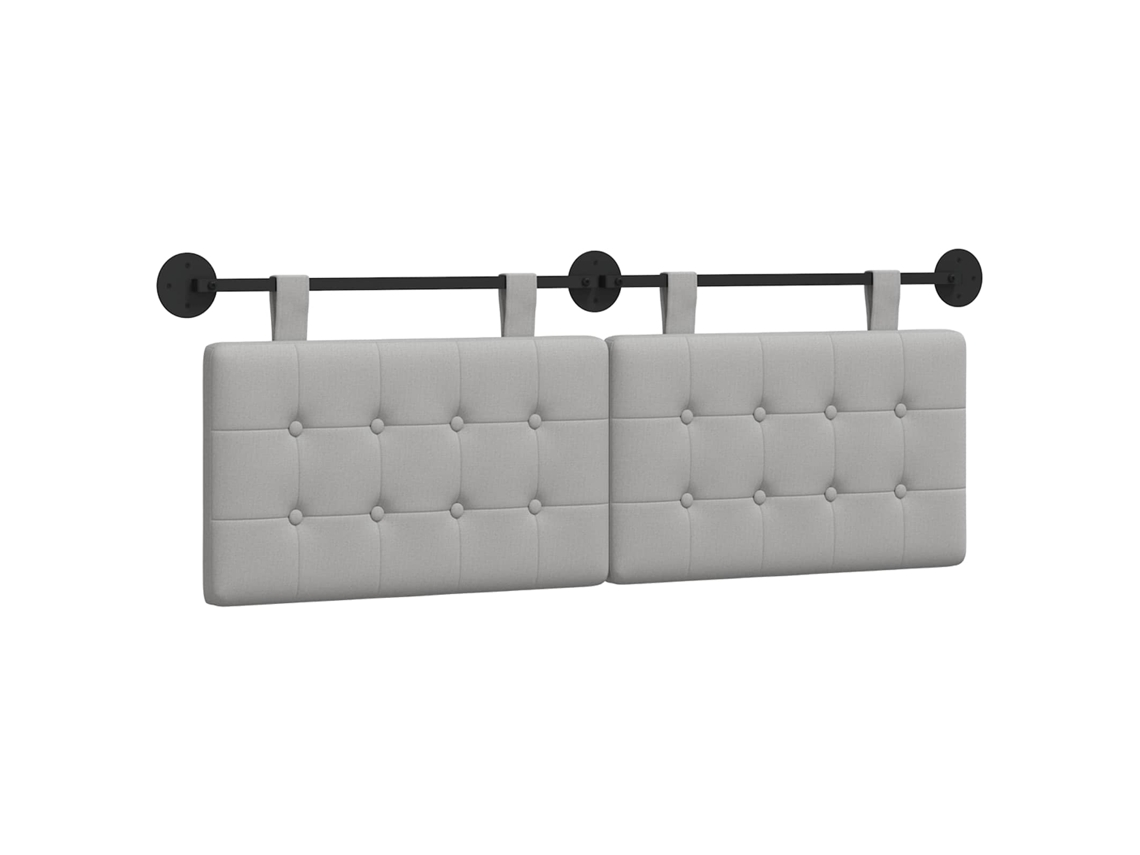 Conjunto 1 Cabeceira De Quarto Vidaxl Cinzento Tecido (130 X 55 X 5 Cm)
