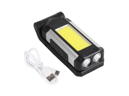 Lanterna de Trabalho Cob Magnética Recarregável Usb, Led, 7 Modos, Luz de Inundação | S/MARCA
