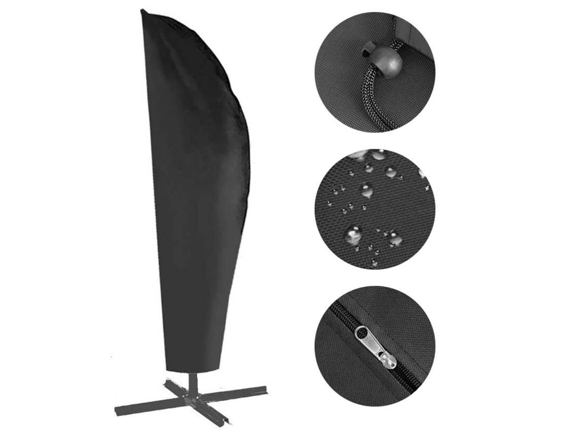 Capa Protetora Para Guarda Sol Deslocado 2 4m Proteção Contra Intempéries, Raios Uv E Vento 280x30/81/46cm Btforus