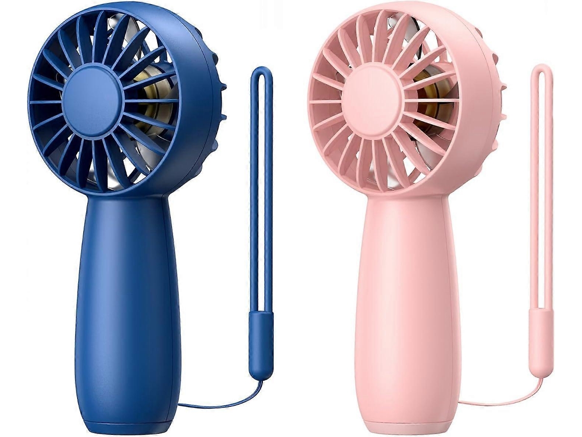 Kit com 2 Mini Ventiladores Recarregáveis para Casa, Escritório, Viagens BRILVIBERA