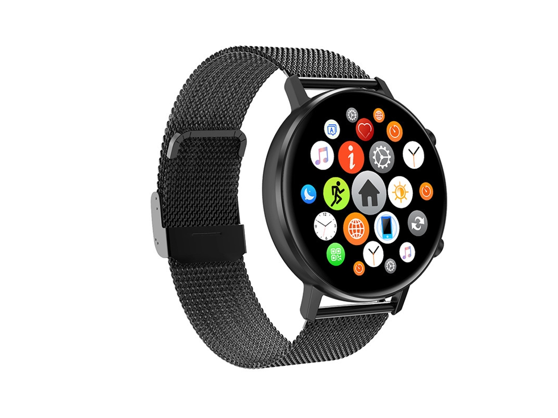 Smart Watch SHAH ARPAN Dt96O Bluetooth Call Health Monitor Aço Preto