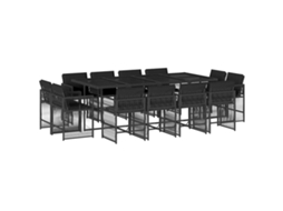 Garden Dining Set, Garden Dining Sets Vidaxl Preto Rattan / Vime (n/a)