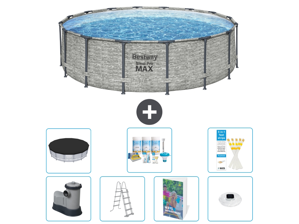 Bestway Piscina Bestway Steel Pro Max Redonda - 488x122 Cm - 8-peças S576