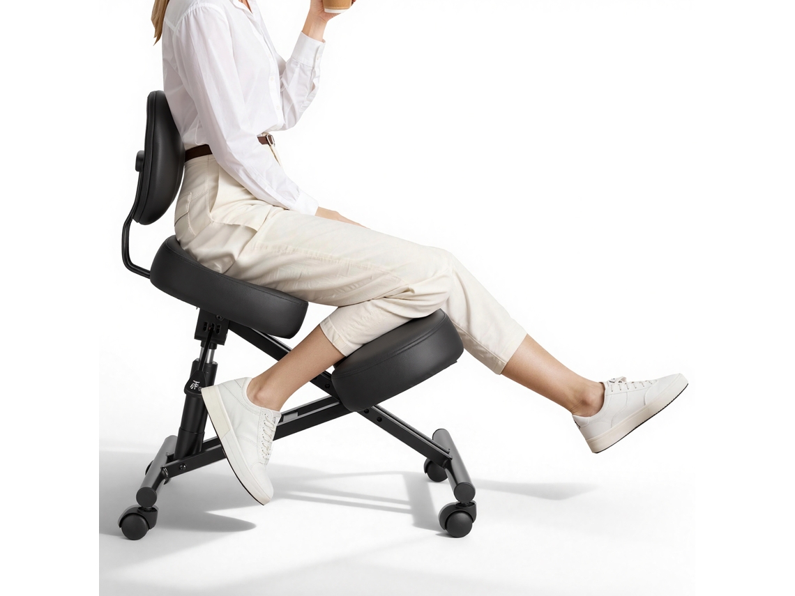 Cadeira Ergonómica Vevor Com Apoio Para Os Joelhos Da, Com Encosto E Rodas, Com Postura Em Forma De X