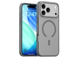Capa Para Iphone 17 Pro Magsafe Com Toque Aveludado - Cinza