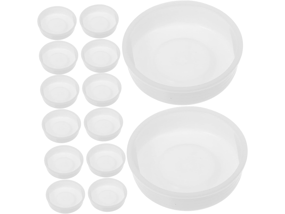 Conjunto De 20 Rolhas Redondas Plástico Para Tubos Papel Kraft Tampas Pequenas Proteção E Envio Seguro Correspondência