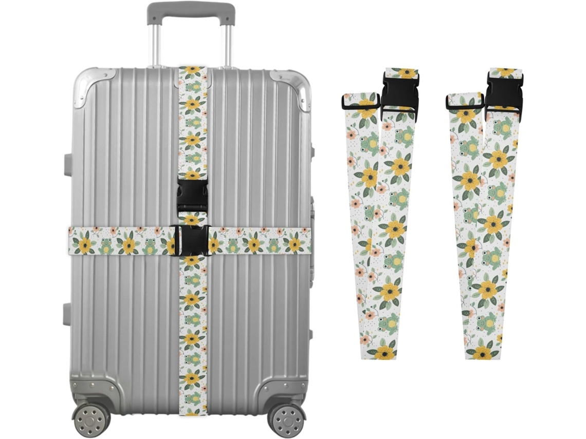Conjunto De 2 Cintas Bagagem Em Formato Sapo Para Malas Viagem, Acessórios Para Cintos, Conector De Bagagem, Cinto