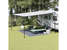 Vidaxl Tapete Para Barraca Azul E Cinza 400 × 300 Cm Polietileno