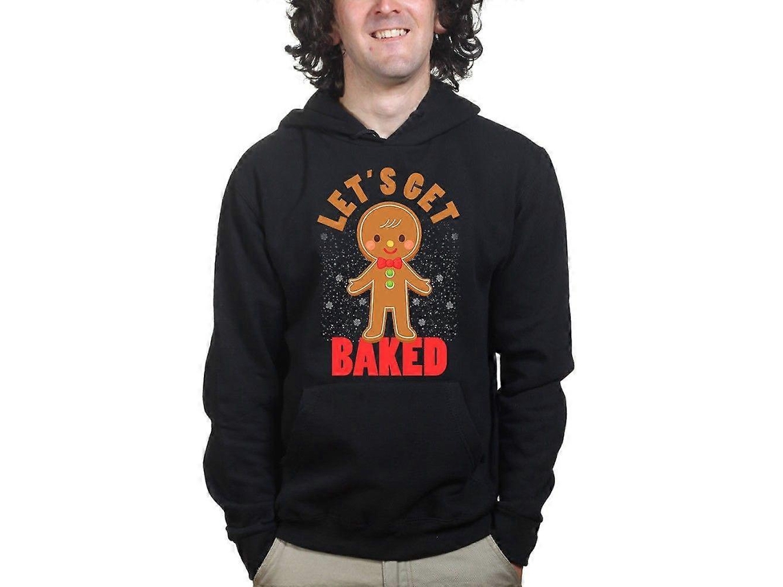 Moletom Com Capuz Get Baked Gingerbread Man Para Presente De Natal Ho0300 Hengjian