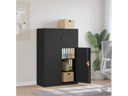 Vidaxl Arquivador 90x40x130 Cm Aço Preto