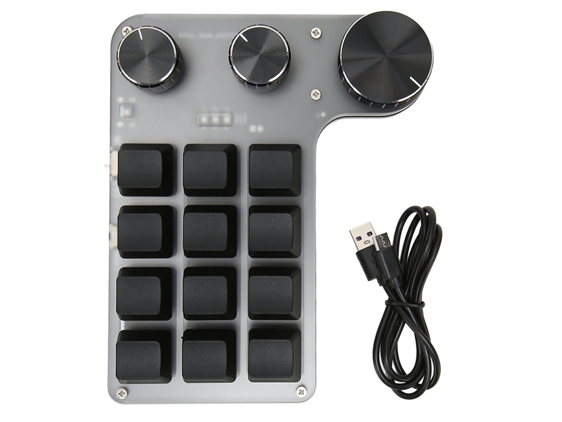 Teclado Mecânico Para Jogos 12 Key 3 Knob
