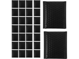 Envelopes pretos acolchoados com bolhas, 11 x 13,4 cm, autoadesivos, pacote com 100 unidades, à prova d'água.