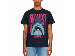 Rockinstone Jaws Movie The Greatest Shark Navy Adult T-shirt Size:xl