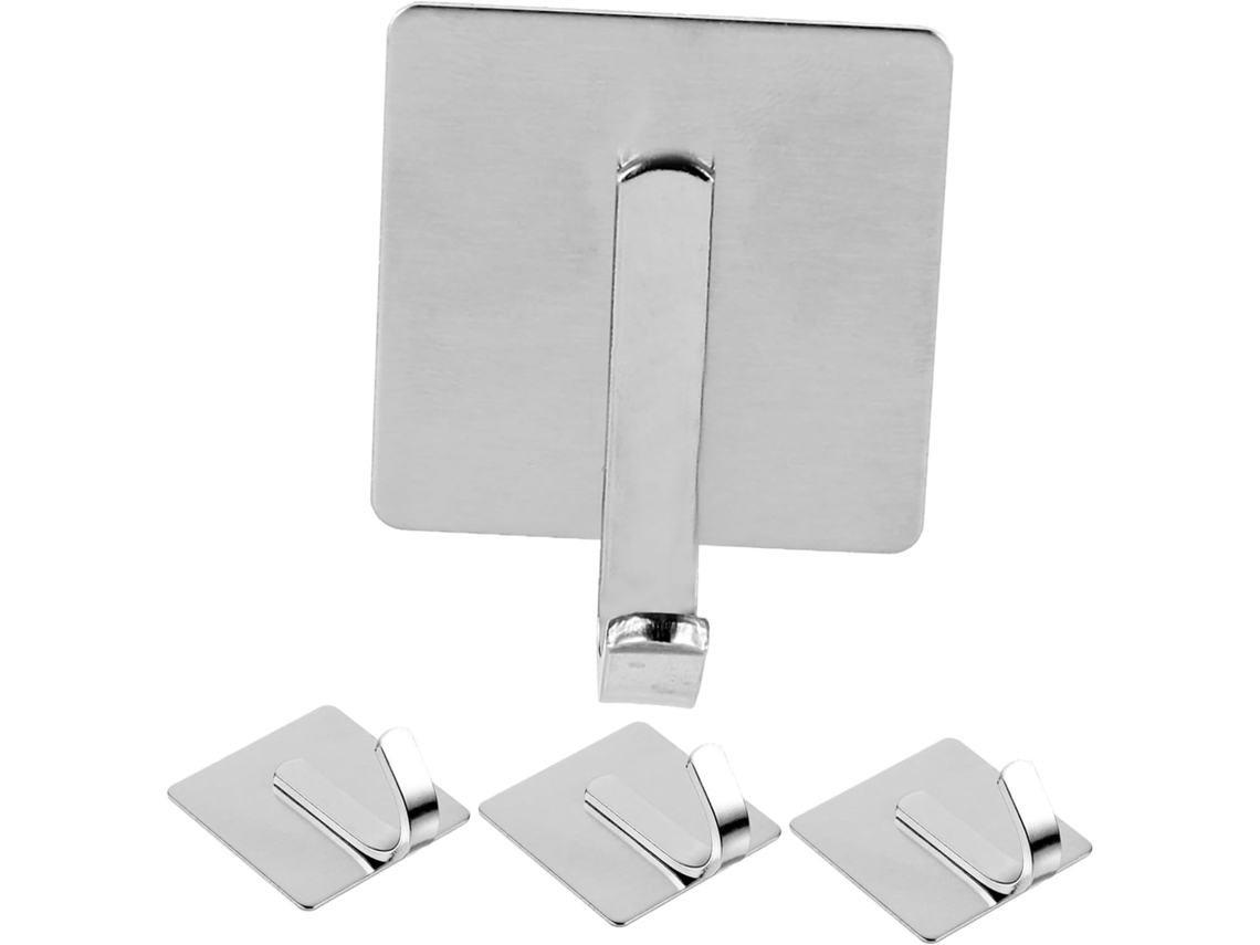 Conjunto De 4 Ganchos Adesivos De Parede Sem Furos